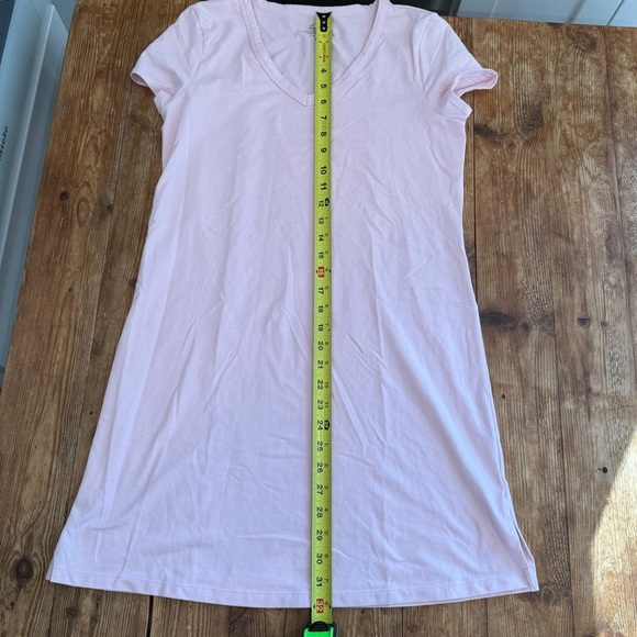 LUSOMÉ Women’s Pink Cotton Stretch Sleep Shirt Night Gown V-neck Aline Small EUC - Picture 6 of 8